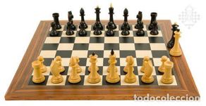 Collezionismo sportivo: Ajedrez. Chess set Delux Black Santos sq 50mm